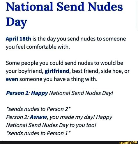 national send nudes day|National Sent Nudes Day